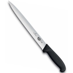 Victorinox Μαχαίρι τεμαχισμού μυτερό, οδοντωτό 25 εκ. Fibrox