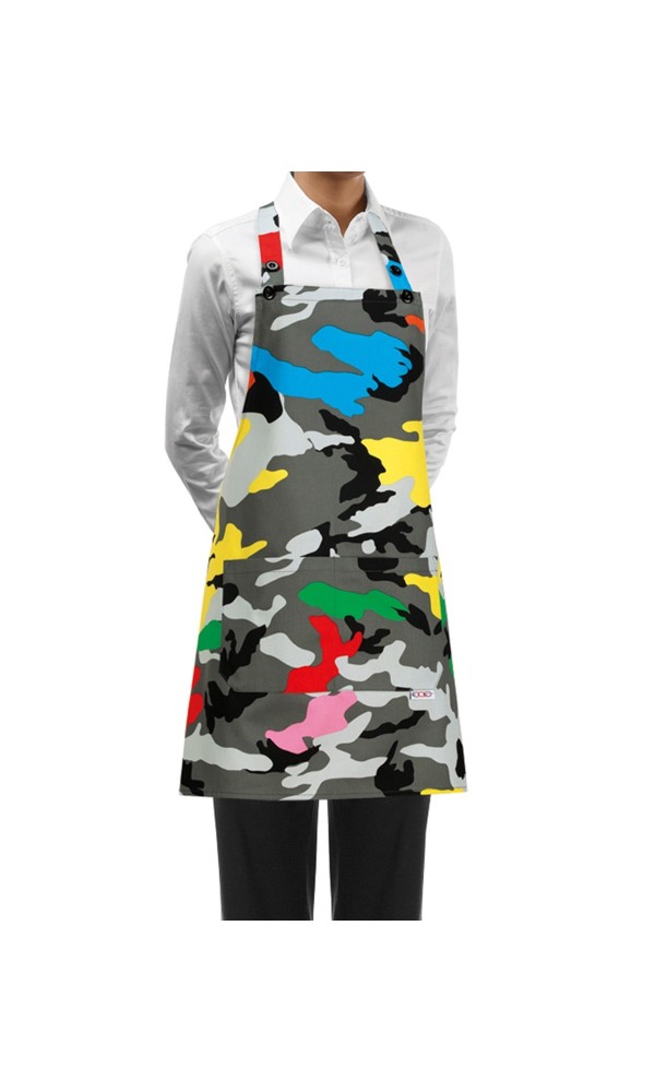 Egochef Ποδιά Γυναικεία Ολόσωμη βαμβακερή Camouflage