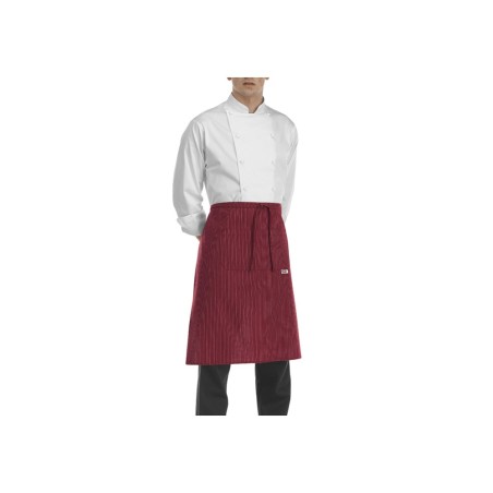 Egochef Ποδιά Μέσης ριγέ Wine πολυεστ.-βαμβ.