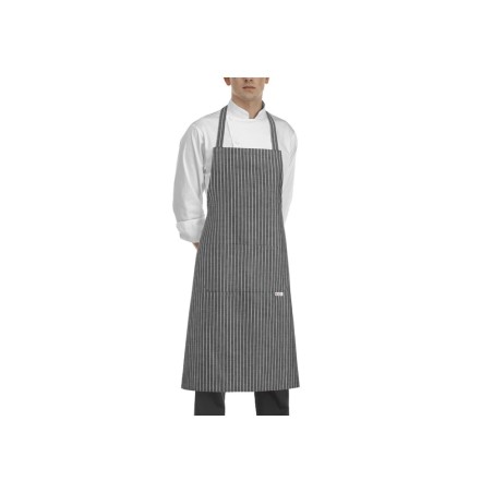 Egochef Ποδιά Σεφ Ολόσωμη ριγέ New Grey Stripe Συνθετική (πολυεστ-βαμβ)