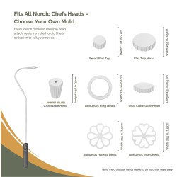 Nordic Chefs single Handle Rosette-Croustade Iron New Style