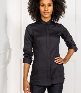 Le Nouveau Chef Μπλούζα Σεφ Μαύρη, regular fit, "Elise"