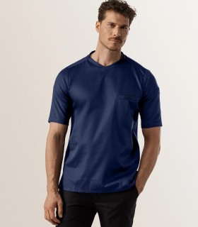 Le Nouveau Chef Μπλούζα Σεφ Μπλε, slim fit, "Ferre"