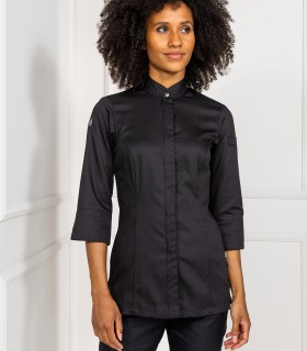 Le Nouveau Chef Μπλούζα Σεφ Μαύρη, regular fit, "Esmee"