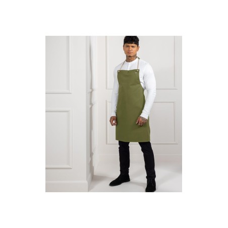 Le Nouveau Chef Ποδιά Σεφ Ολόσωμη Olive Green με Αυξομ. Spanish