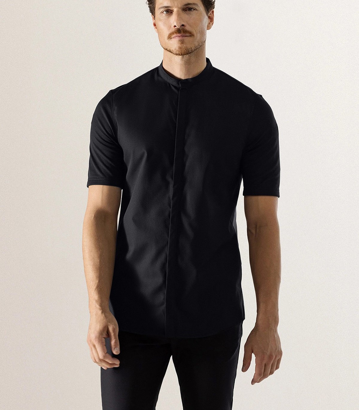 Le Nouveau Chef Μπλούζα Σεφ Μαύρη, slim fit, "Felipe"