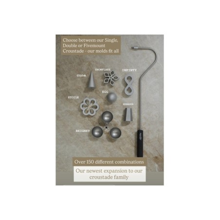 Σετ 6 New Nordic Chefs Buñuelos heads & single handle iron