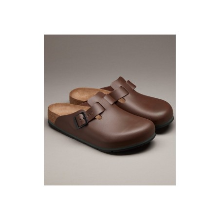 Birkenstock Σαμπό Μάγειρα Καφέ Δερμάτινο "Boston Pro"
