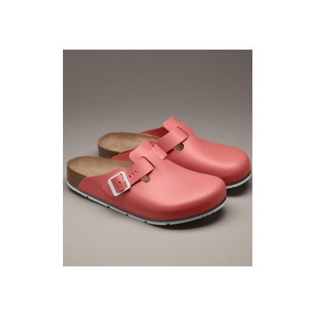 Birkenstock Σαμπό Μάγειρα Κόκκινο (mars Red) Δερμάτινο "Boston Pro"
