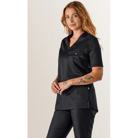 Le Nouveau Chef Μπλούζα Σεφ Μαύρη, slim fit, "Fae"