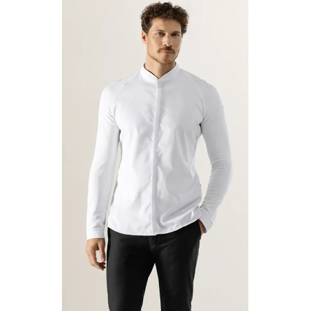 Le Nouveau Chef Μπλούζα Σεφ Μαύρη, slim fit, "Romain"