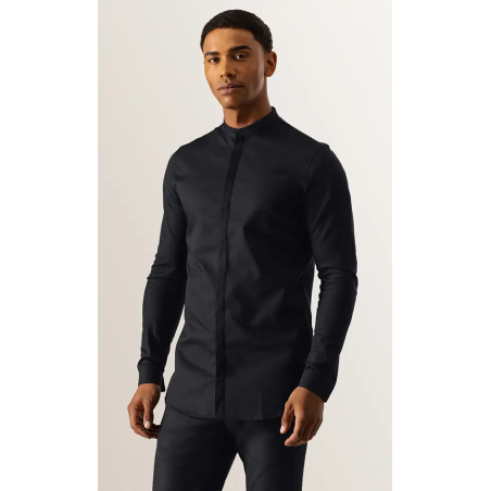 Le Nouveau Chef Μπλούζα Σεφ Μαύρη, slim fit, "Julien"