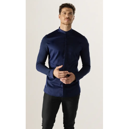 Le Nouveau Chef Μπλούζα Σεφ Μαύρη, slim fit, "Julien"