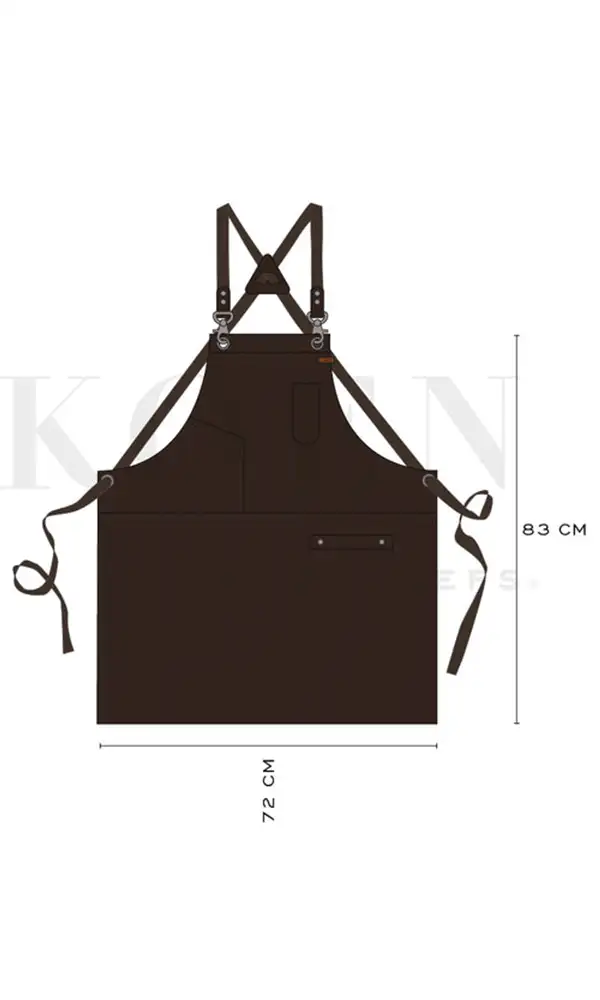 KOEN Δερμάτινη Ποδιά Χιαστί Austin Comfort Chocolate